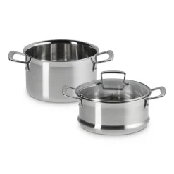 Le Creuset Acciaio Inox Casseruola Alta Con Vaporiera In Acciaio Inox