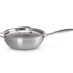 Le Creuset Acciaio Inox Padella Dello Chef Padella Alta Svasata Antiaderente Con Coperchio In Acciaio Inox