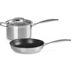 Le Creuset Acciaio Inox Set Casseruole e Padelle In Acciaio Inox Set 2 Pz