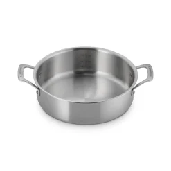 Le Creuset Essential Acciaio Inox Padella Alta Sautè Con Coperchio e Doppie Maniglie In Acciaio Inox