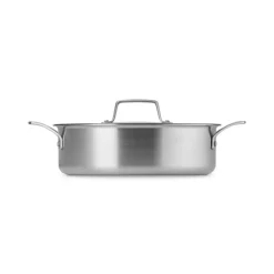 Le Creuset Essential Acciaio Inox Padella Alta Sautè Con Coperchio e Doppie Maniglie In Acciaio Inox