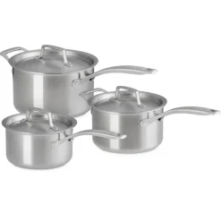 Le Creuset Inox Essential Set Casseruole In Acciaio Inox Set 3 Pz