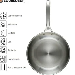 Le Creuset Padella Bassa In Acciaio Inox