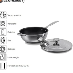 Le Creuset Padella Dello Chef Padella Bassa Antiaderente In Acciaio Inox