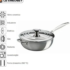 Le Creuset Padella Dello Chef Padella Bassa Antiaderente In Acciaio Inox