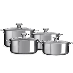 Le Creuset Set Casseruole Alte In Acciaio Inox - Set 4 Pz