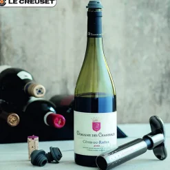 Le Creuset WA-137 Pompa Sottovuoto Per Vino Con 3 Tappi