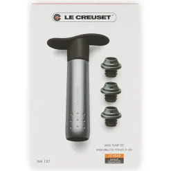 Le Creuset WA-137 Pompa Sottovuoto Per Vino Con 3 Tappi e Soft Grip