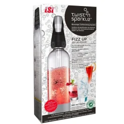 1 Liter - Paderno Twist'n Sparkle Stainless Steel Soda Siphon