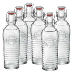 1.2 Litri - Bormioli Rocco Officina 1825 Bottiglia in Vetro - Set 6 Pezzi