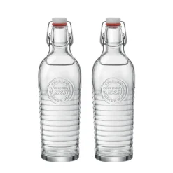 1.2 Litri - Bormioli Rocco Officina 1825 Bottiglia in Vetro - Set 2 Pezzi