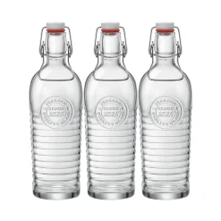 1.2 Litri - Bormioli Rocco Officina 1825 Bottiglia in Vetro - Set 3 Pezzi