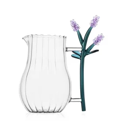 1.75 Litri - Ichendorf Botanica Fiore Blu Brocca In Vetro Borosilicato