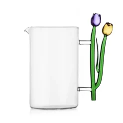 1.45 Litri - Ichendorf Botanica Tulipano Caraffa Acqua In Vetro Borosilicato