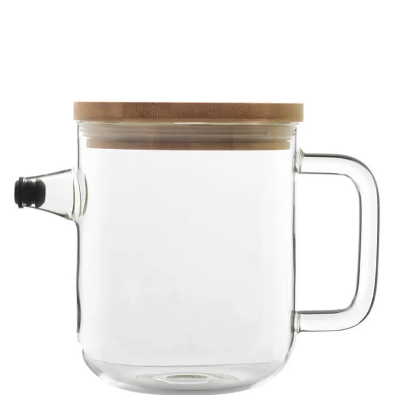 1 Litro - Bormioli Luigi Thermic Glass Teiera Con Beccuccio in Vetro Borosilicato