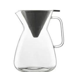 1 Litro - Bormioli Luigi Thermic Glass Caffettiera Con Filtro in Vetro Borosilicato