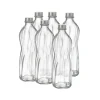 1 Litro - Bormioli Rocco Aqua Bottiglia Acqua in Vetro - Set 6 Pezzi