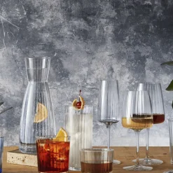 1 Litro - Bormioli Rocco Exclusiva Caraffa In Vetro - Set 6 Pz