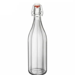 1 Litro - Bormioli Rocco Oxford Bottiglia Con Tappo Ermetico In Vetro - Set 6 Pz