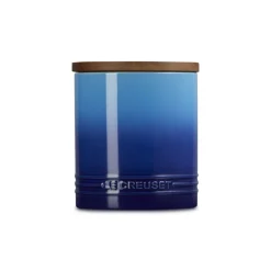 1.1 L - Le Creuset Evolution Barattolo In Gres Vetrificato Con Coperchio In Legno