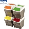 27 Lt - Bama Poker Plus Pattumiera Raccolta Differenziata Rettangolare In Plastica - Set 4 Pz