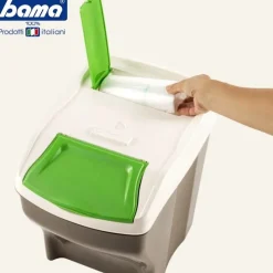 27 Lt - Bama Poker Plus Pattumiera Raccolta Differenziata Rettangolare In Plastica - Set 4 Pz
