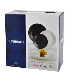 Luminarc Harena Servizio Piatti In Vetro Opale - Set 18 Pz