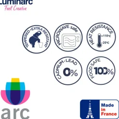 Luminarc Harena Servizio Piatti In Vetro Opale - Set 18 Pz