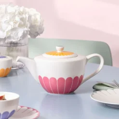 1.2 L - Villeroy & Boch Fleur Teiera In Porcellana Premium