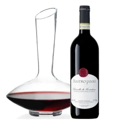Mastrojanni Brunello Di Montalcino DOCG 2017 Azienda Agricola Mastrojanni - Set Bottiglia Decanter Vinea Bormioli Luigi