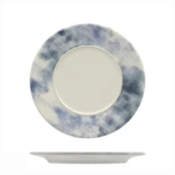 Mesa Ceramics Estoril Piatto Piano Con Falda Decorato In Gres porcellanato Set 6 Pz