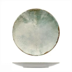 Mesa Ceramics Matcha Piatto Piano Coupe Decorato In Gres porcellanato Set 6 Pz