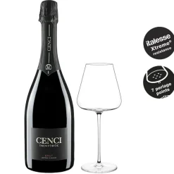 Metodo Classico Trento DOC Cantina Cenci Trentino - Set 2 Calici Italesse Etoile Sparkle 48 cl