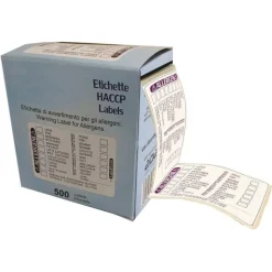 Paderno Etichetta Adesiva Per Allergeni Rotolo - Set 500 Pz