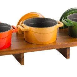 Paderno Supporto Casseruola Per 3 Casseruoline In Legno