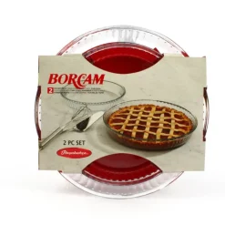 Pasabahce Borcam Set Tortiere Rotonde In Vetro Borosilicato - Set 2 Pz