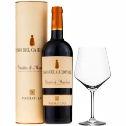 Passo del Cardinale Primitivo Di Manduria DOC 2022 Magnum con 12 Calici Rastal Harmony 72,4 cl