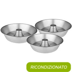 Pentalux Tris Stampi Forno Per Ciambelle In Alluminio Ricondizionate Grado A - Set 3 Pz