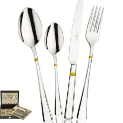 Pintinox Leonardo Servizio Posate In Acciaio Inox - Set 126 Pz