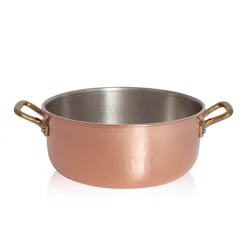 Pintinox Rame Casseruola Bassa In Rame Stagnato