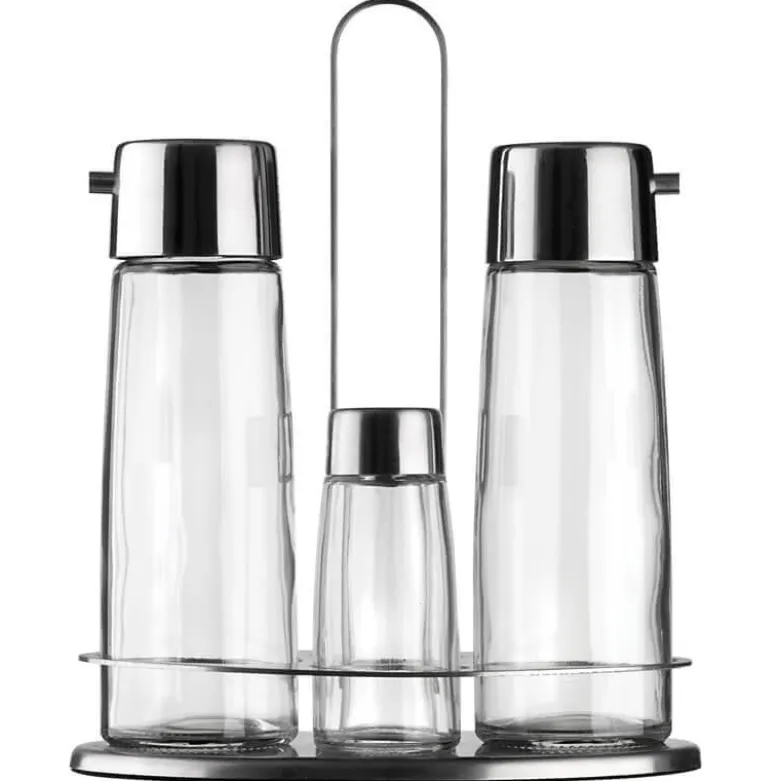 Pintinox Taste Set Condimenti In Acciaio Inox - Vetro - Set 4 Pz