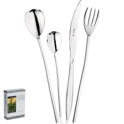Pintinox Tulipani Servizio Posate In Acciaio Inox - Set 24 Pz