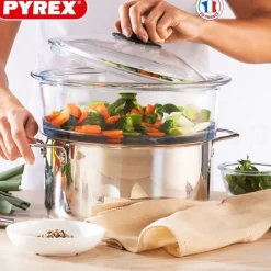 Pyrex Classic Cestello Vapore Con Coperchio In Vetro Borosilicato