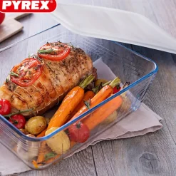 Pyrex Cook & Freeze Contenitore Per Alimenti Rettangolare In Vetro Borosilicato - Set 2 Pz