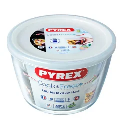 Pyrex Cook & Freeze Contenitore Per Alimenti Rotondo In Vetro Borosilicato