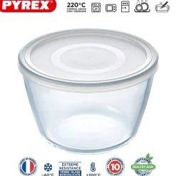 Pyrex Cook & Freeze Contenitore Per Alimenti Rotondo In Vetro Borosilicato
