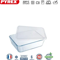 Pyrex Cook & Freeze Contenitore Per Alimenti Rettangolare In Vetro Borosilicato