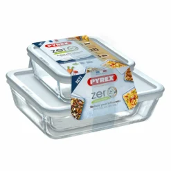 Pyrex Cook & Freeze Set Contenitori Per Alimenti In Vetro Borosilicato - Set 3 Pz