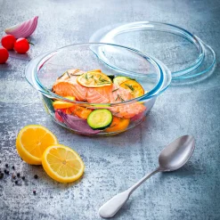 Pyrex Essentials Set Casseruole Rotonde In Vetro Borosilicato Con Coperchio - Set 3 Pz