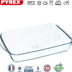 Pyrex Essentials Teglia Per Lasagna Rettangolare In Vetro Borosilicato